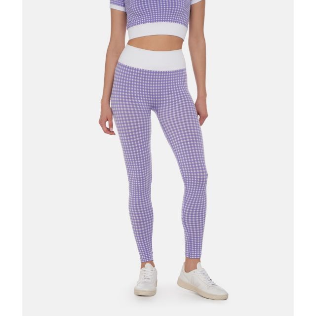 LEGGINGS SUTTON – VICHY – WHITE AND VIOLET